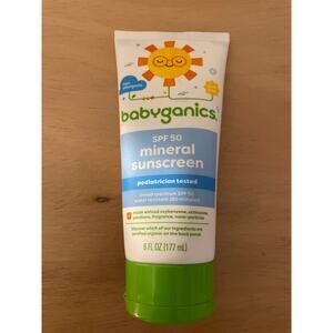 New Babyganics Broad Spectrum SPF 50 Mineral Sunscreen Lotion Kids Babies 6oz